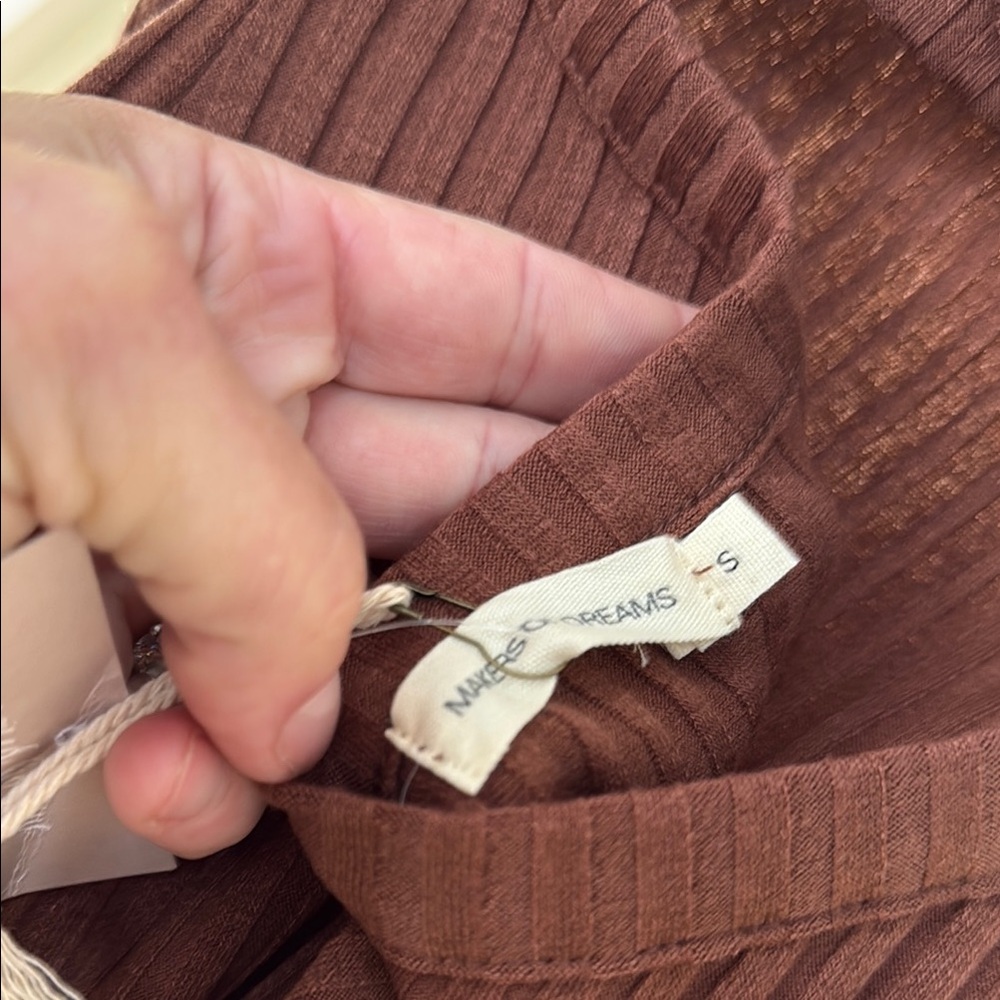 Inspire Brown Ribbed Sheath Mini Dress - Picture 4 of 4